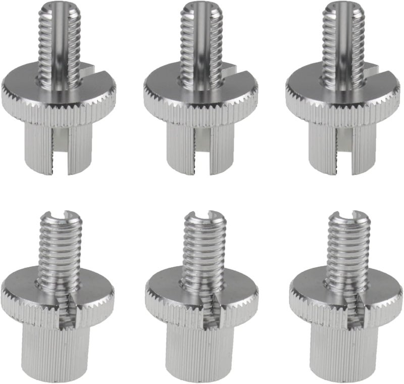Nihfien 6 PCS M8 Clutch Brake Cable Adjuster Screw,Universal Brake Clutch Cable Line Adjuster Screw Adjusting Nut Bolt with Slotted 8MM for Motorcycle Motorbike Moped Scooter Dirt Bike-Silver - Image 1